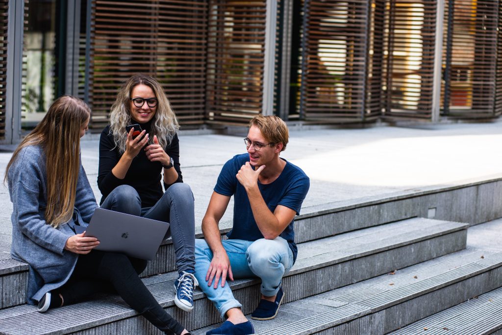 students chilling