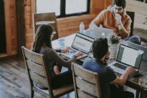a group of researchers studying